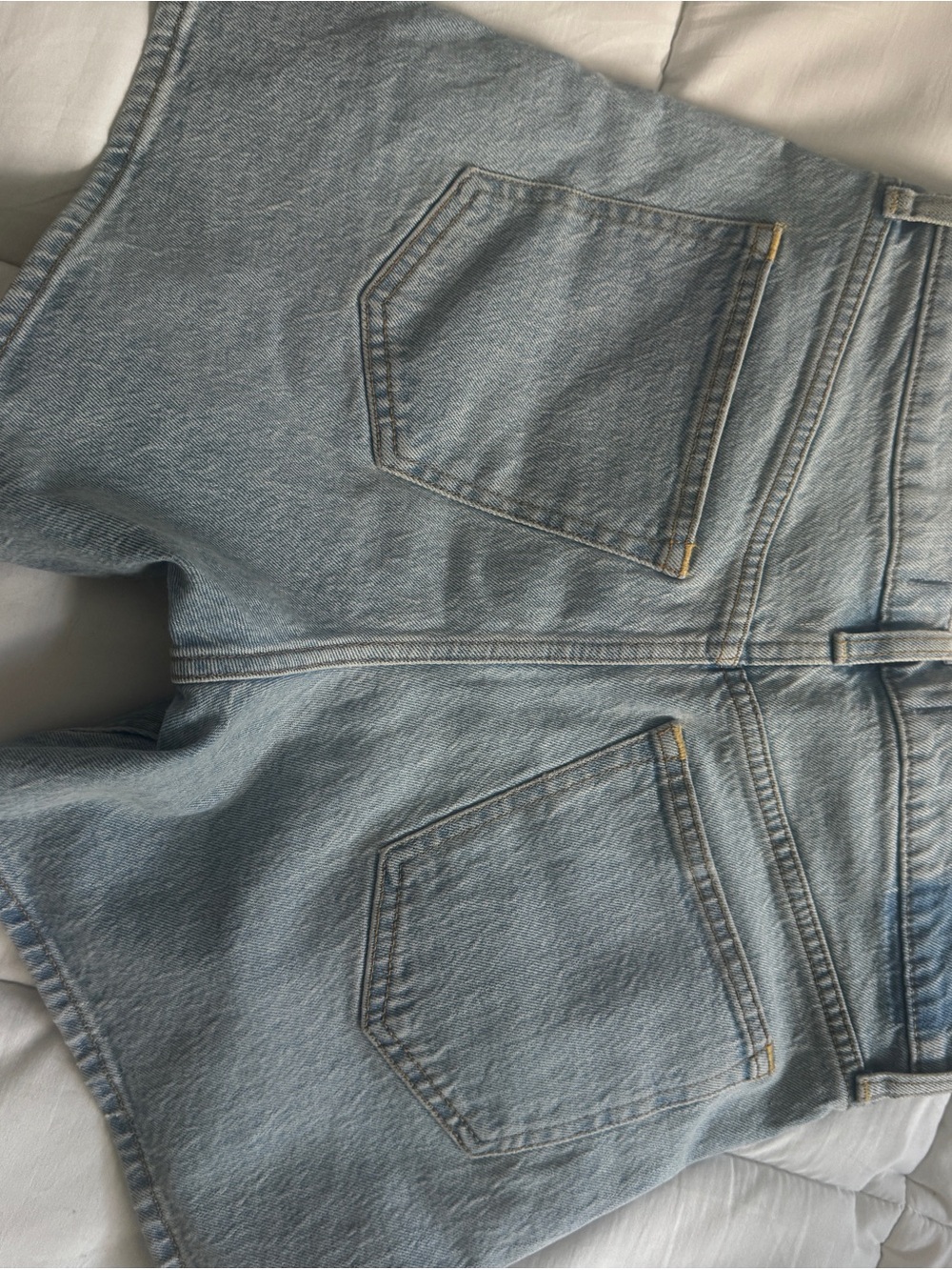 Abercrombie & Fitch Light Wash High Waist Denim Shorts - Picture 3 of 3